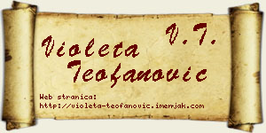 Violeta Teofanović vizit kartica